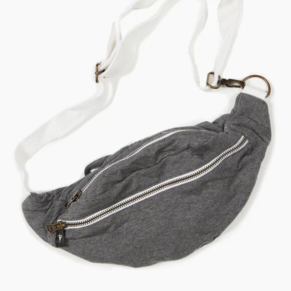Buddha Pants Handbags - Buddha Pants Unisex Zipper Travel Bamboo Cotton Belt Bag Fanny Pack Gray